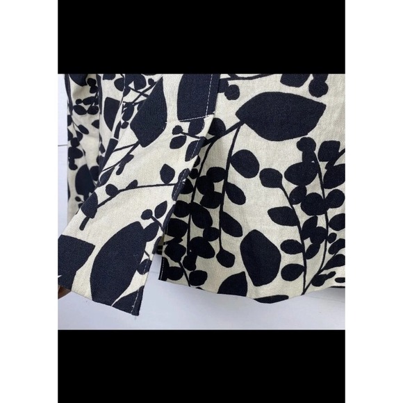 VTG Chadwick Classics Women's 4P Linen Cotton Blazer Jacket Ivory Black Floral - Picture 7 of 7